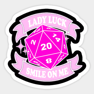 DND Lady Luck Sticker